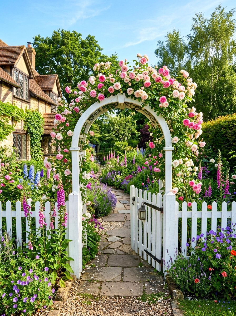 Gated Entryway Cottage Garden - 30 cottage garden ideas