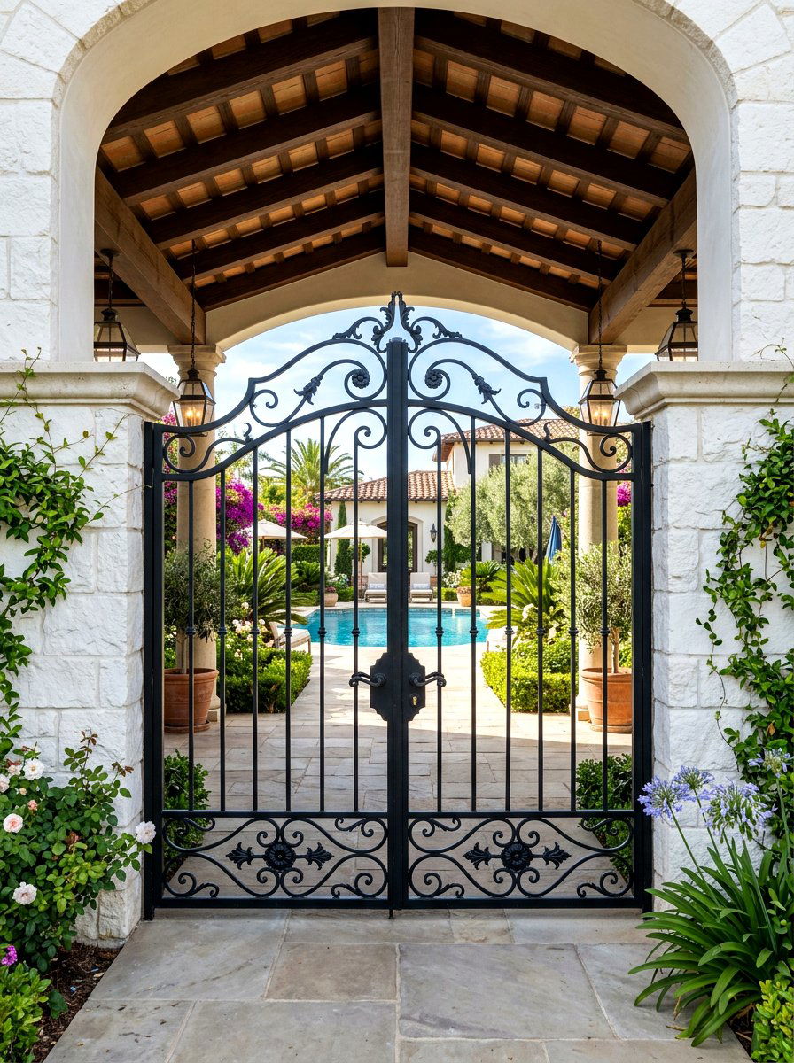Gated Security Breezeway - 30 breezeway exterior ideas aesthetic