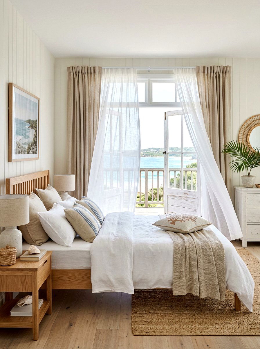 Gauze and linen curtains - 30 bedroom curtain layering ideas aesthetic