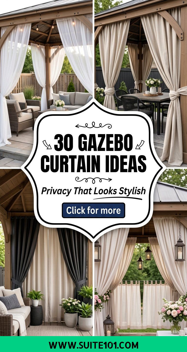 Gazebo Curtain Ideas 30 Stylish Ways to Add Privacy and Style - Gazebo Curtain Ideas: 30 Stylish Ways to Add Privacy & Style