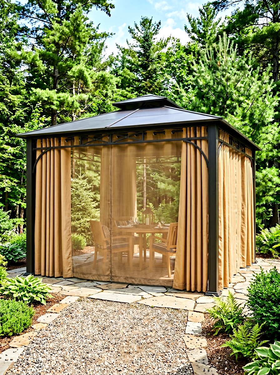 Gazebo Outdoor Curtain Rod - 30 outdoor curtain rod ideas