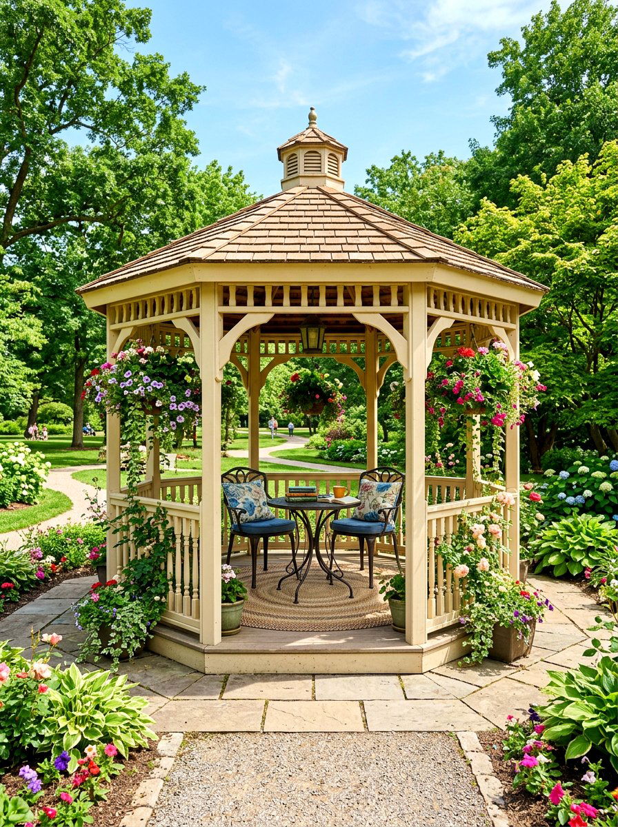 Gazebo Reading Space - 30 backyard reading nook ideas