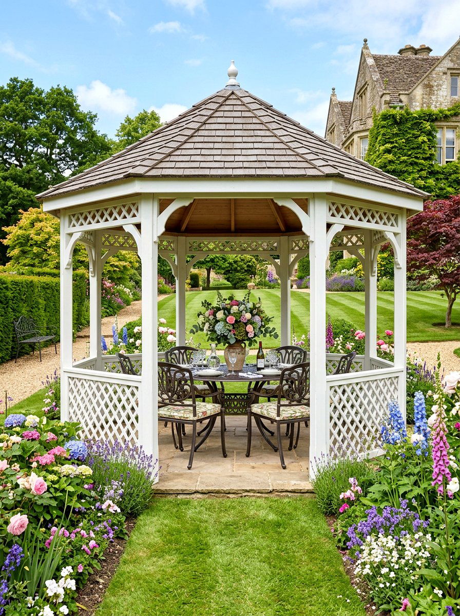 Gazebo Seating Area - 30 garden lounge ideas