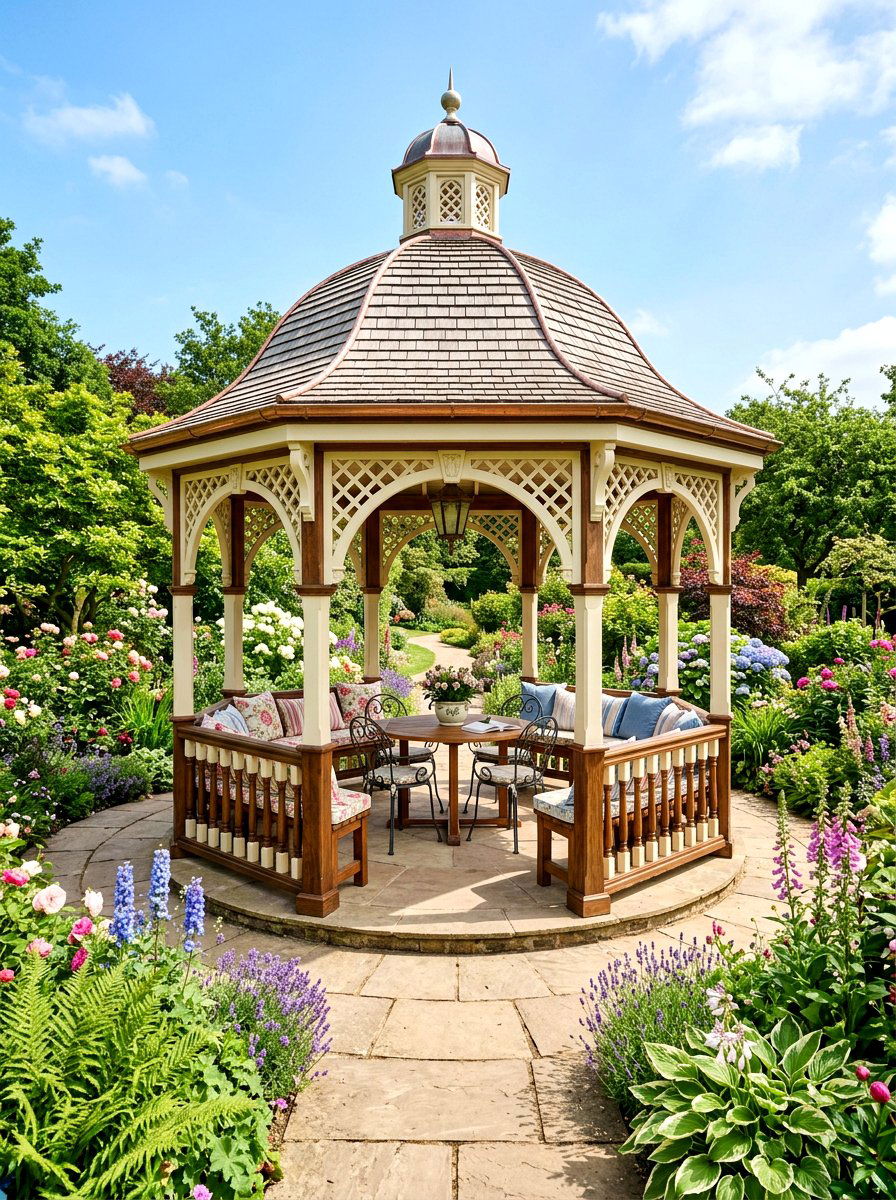 Gazebo Style Cabana - 30 cabana lounge ideas