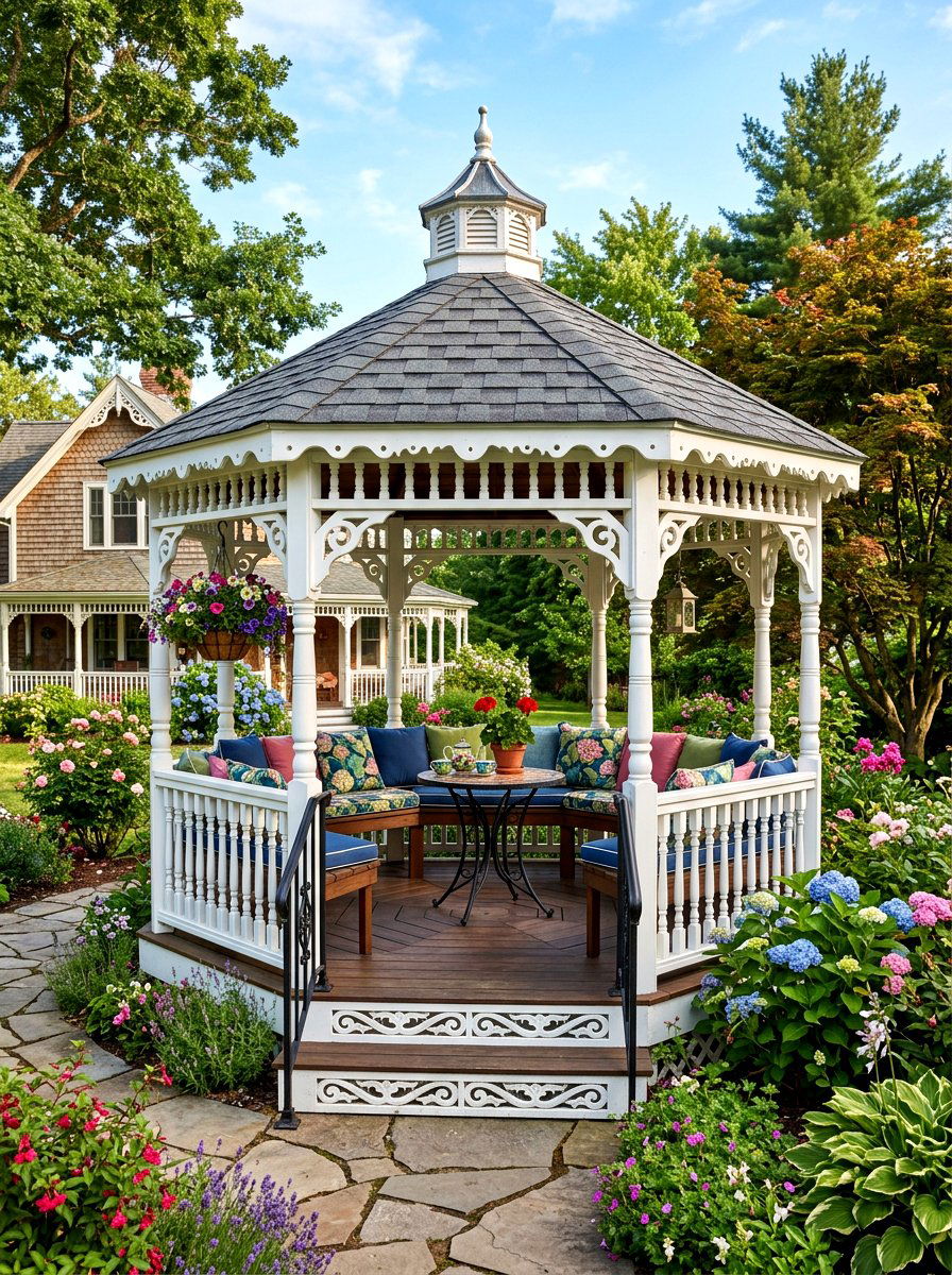 Gazebo Style Deck - 30 detached deck ideas