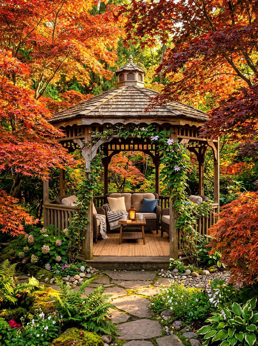 Gazebo Surround Japanese Maple - 30 Japanese maple garden ideas