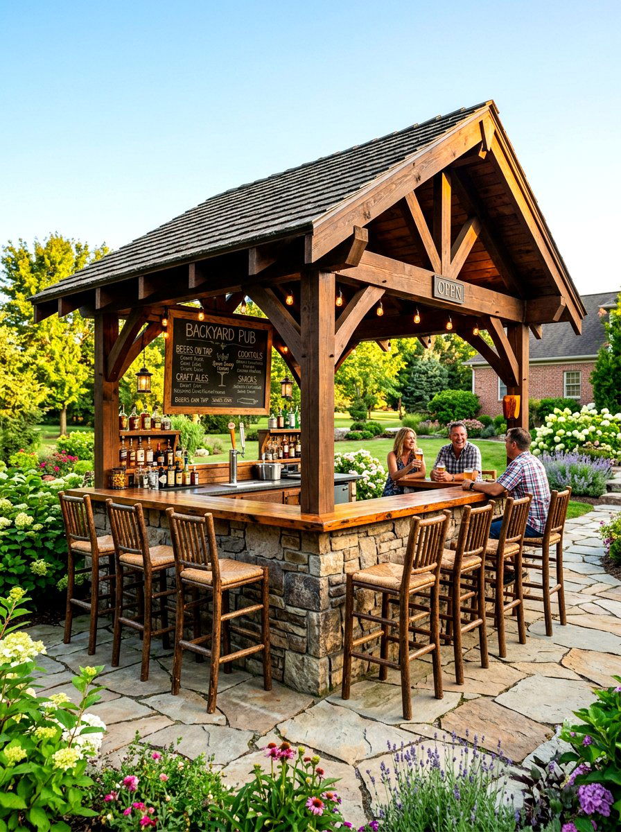 Gazebo With Bar Seating - 30 outdoor gazebo ideas