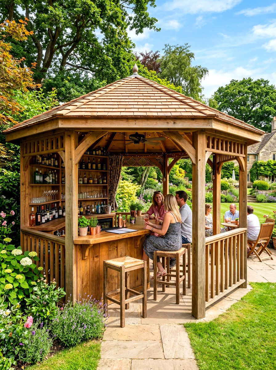 Gazebo With Built In Shelves - 30 hardtop gazebo ideas