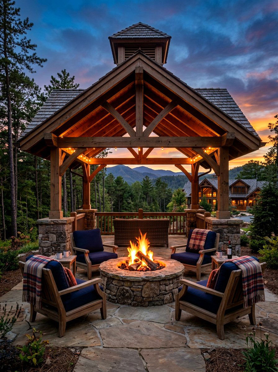 Gazebo With Fire Pit - 30 gazebo ideas