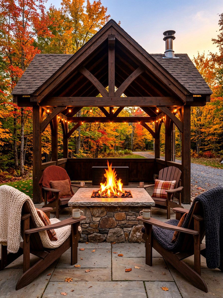 Gazebo With Fire Pit - 30 hardtop gazebo ideas