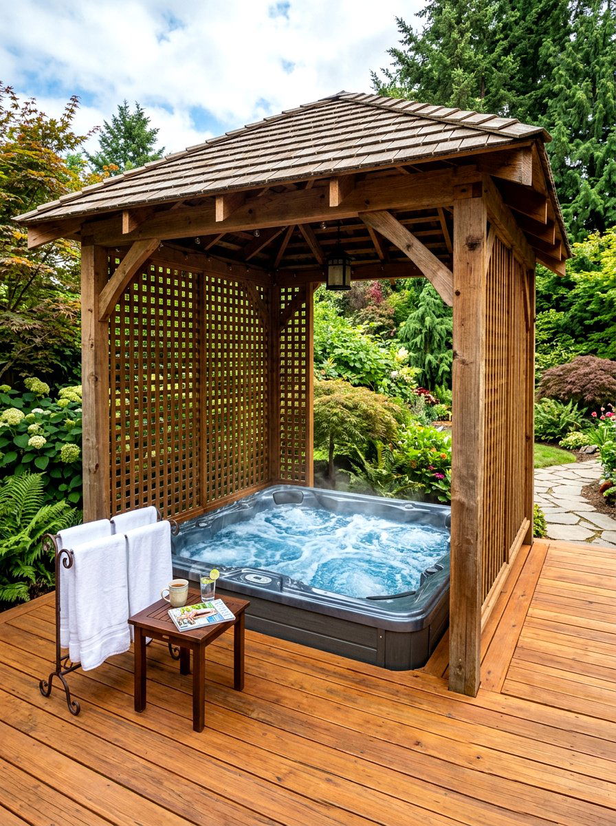 Gazebo With Hot Tub - 30 outdoor gazebo ideas