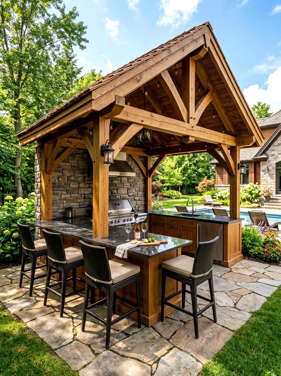 Gazebo With Outdoor Kitchen - 30 outdoor gazebo ideas