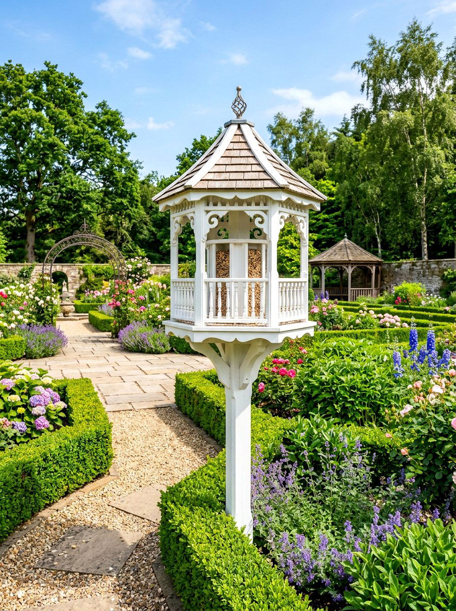 Gazebo bird feeder - 30 bird feeder garden ideas