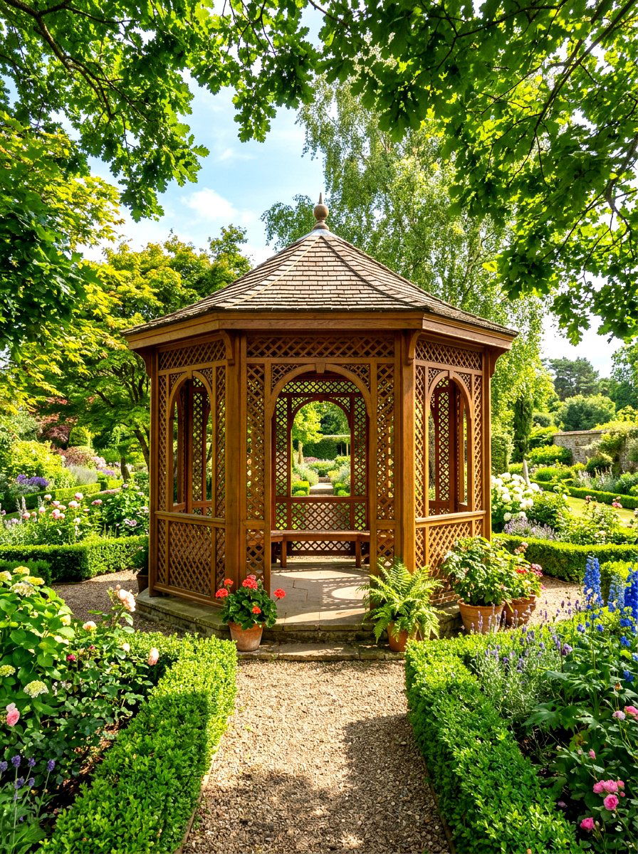 Gazebo lattice screen walls - 30 lattice privacy ideas