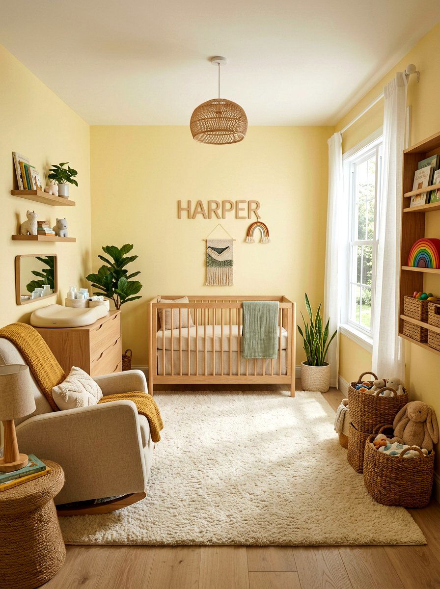 Gender Neutral Butter Yellow Nursery - 30 butter yellow nursery ideas
