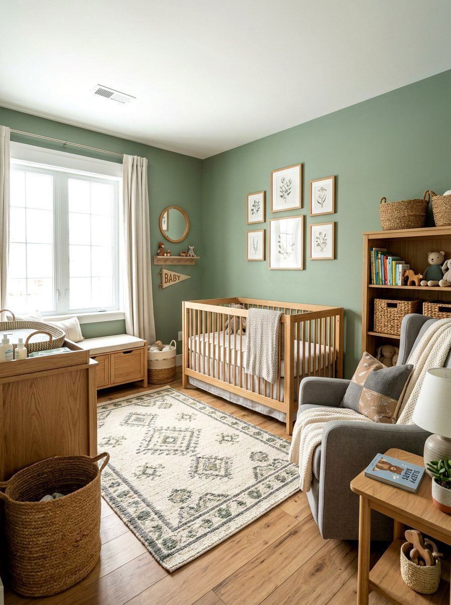 Gender Neutral Green Nursery - 30 soft green nursery ideas