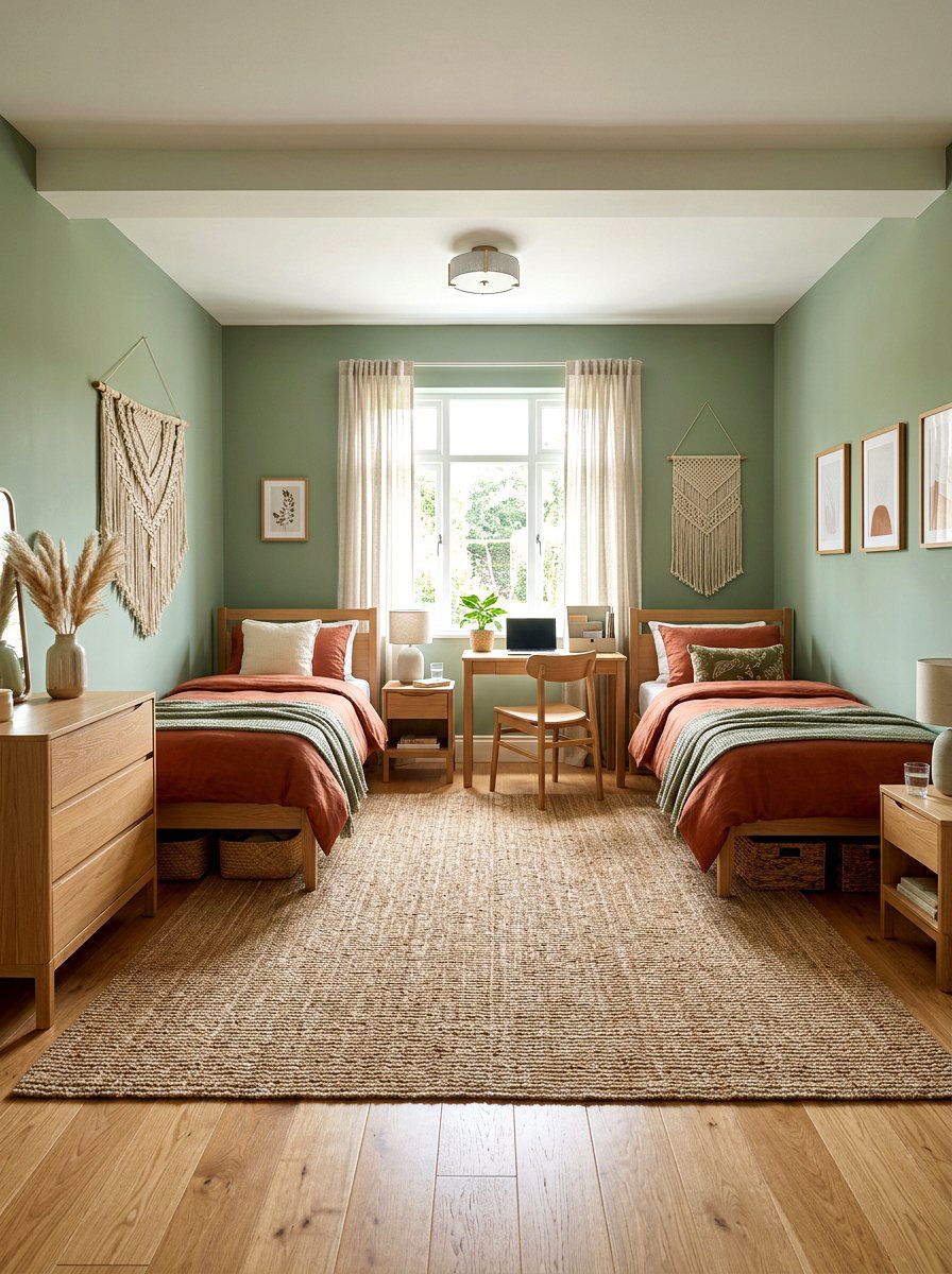 Gender neutral shared bedroom - 30 shared kids room ideas