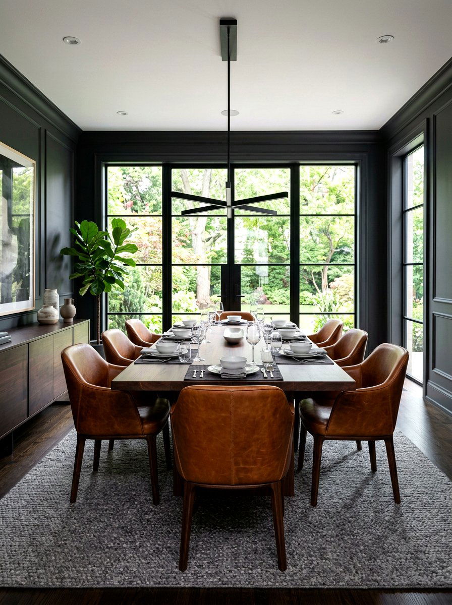 Genuine Leather Dining Chairs - 30 upholstered dining chair ideas