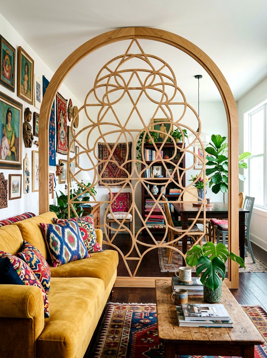 Geometric Arched Room Divider - 30 arched room divider ideas