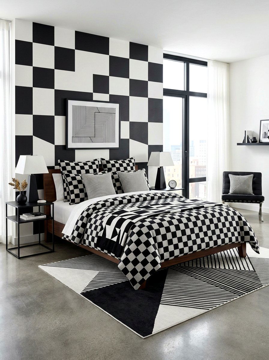 Geometric Bedscape - 30 designer bedscape ideas
