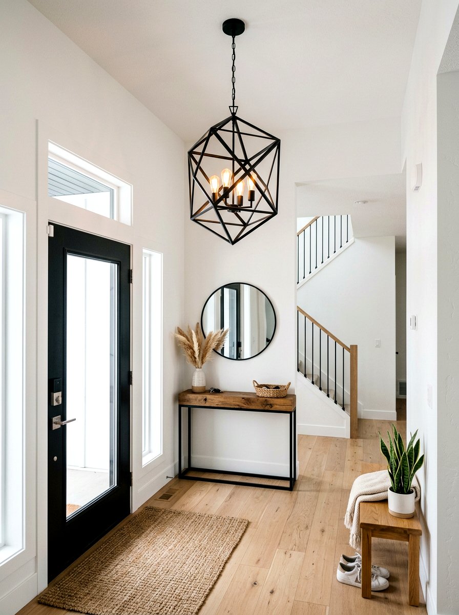 Geometric Black Metal Lantern - 30 statement chandelier ideas