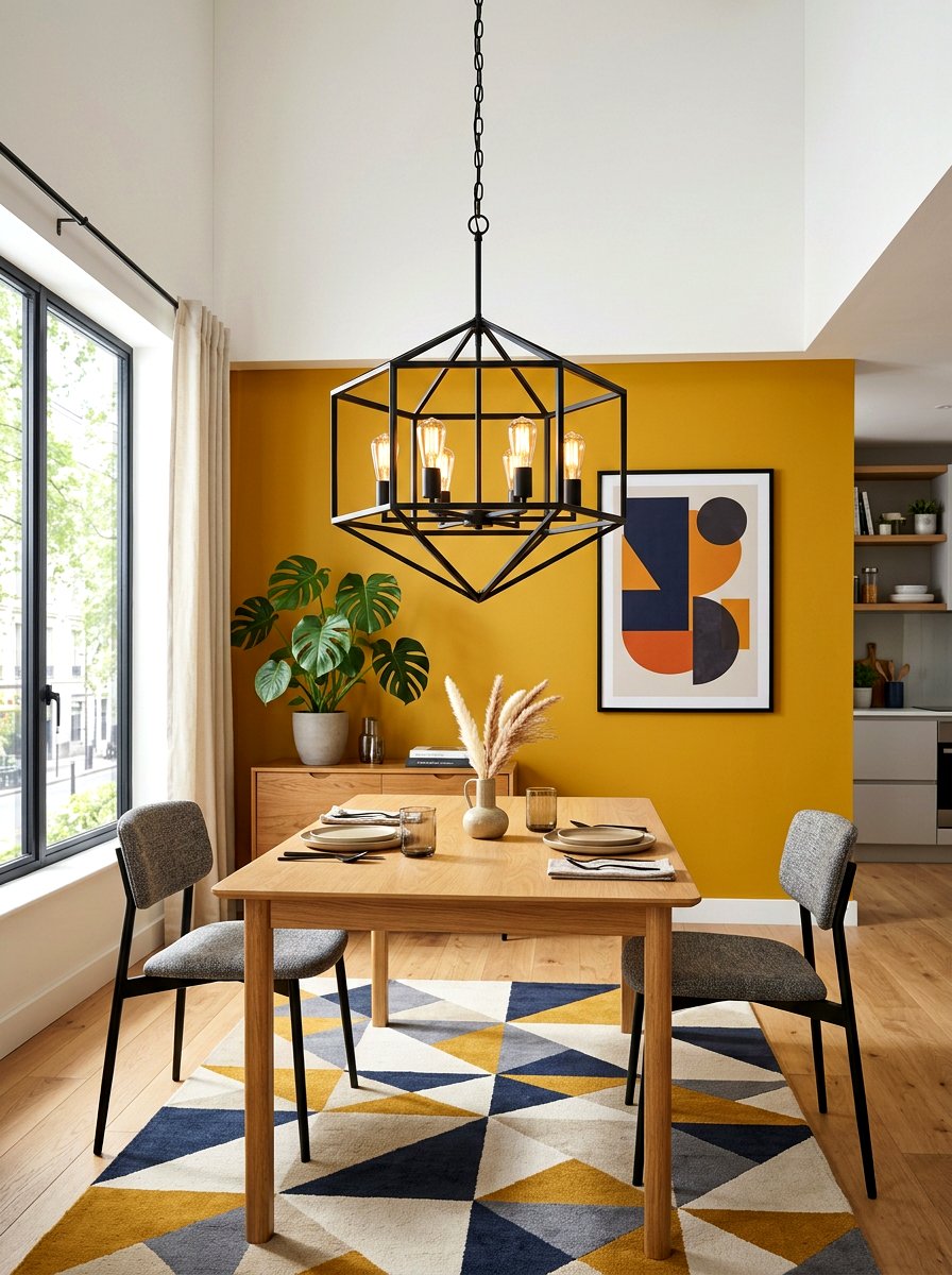 Geometric Cage Chandelier - 30 dining room chandelier ideas
