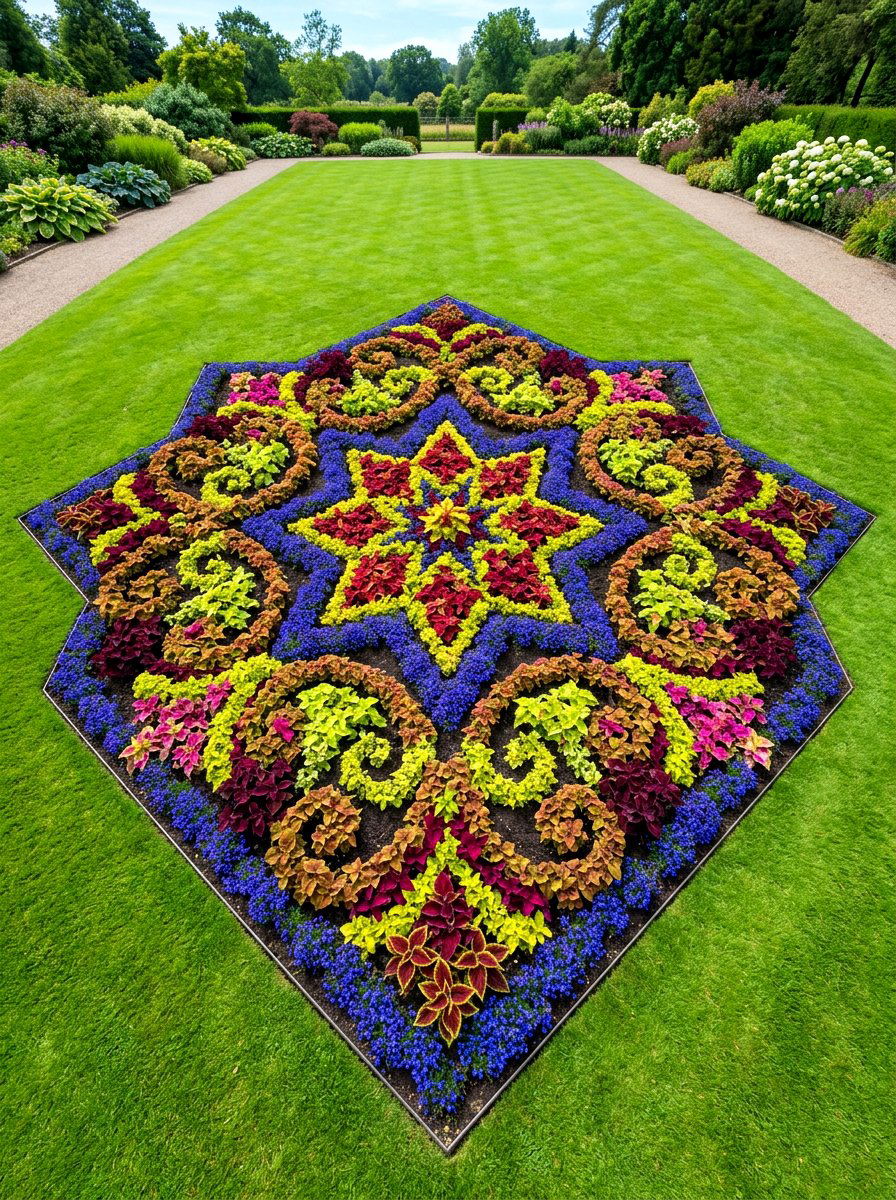 Geometric Carpet Bedding - 30 Victorian garden ideas