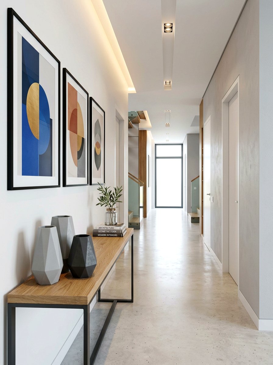 Geometric Ceramic Vase Hallway - 30 ceramic vase styling ideas