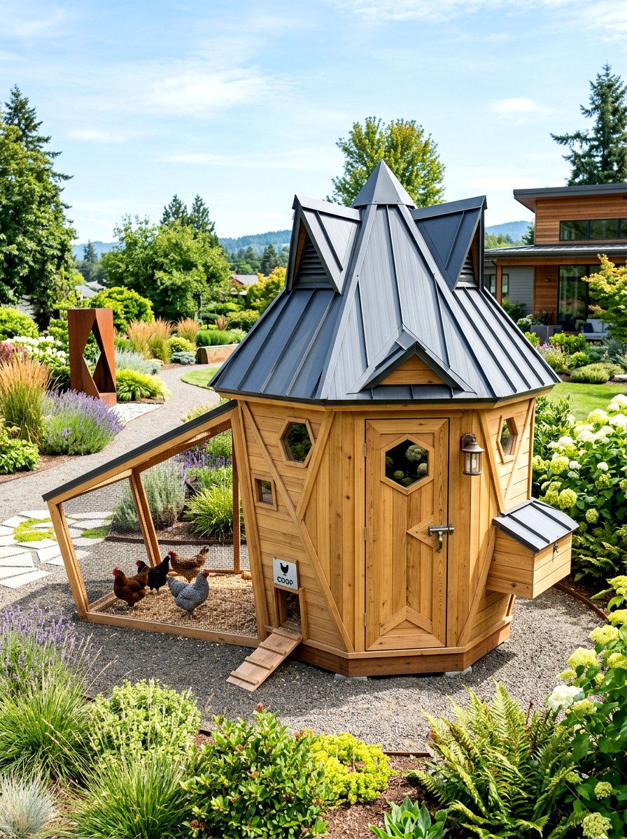 Geometric Chicken Coop - 30 chicken coop ideas