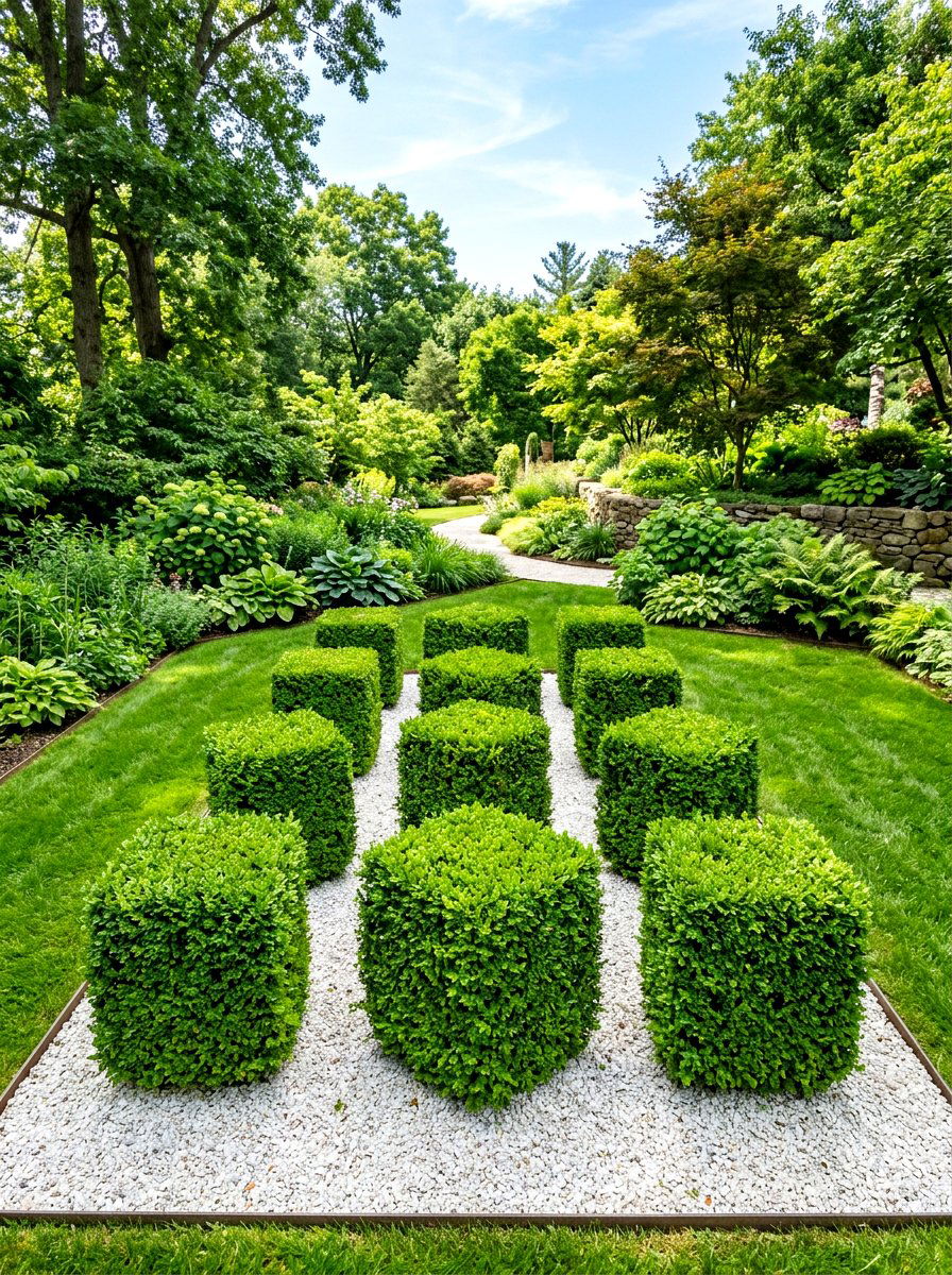 Geometric Cube - 30 topiary garden ideas