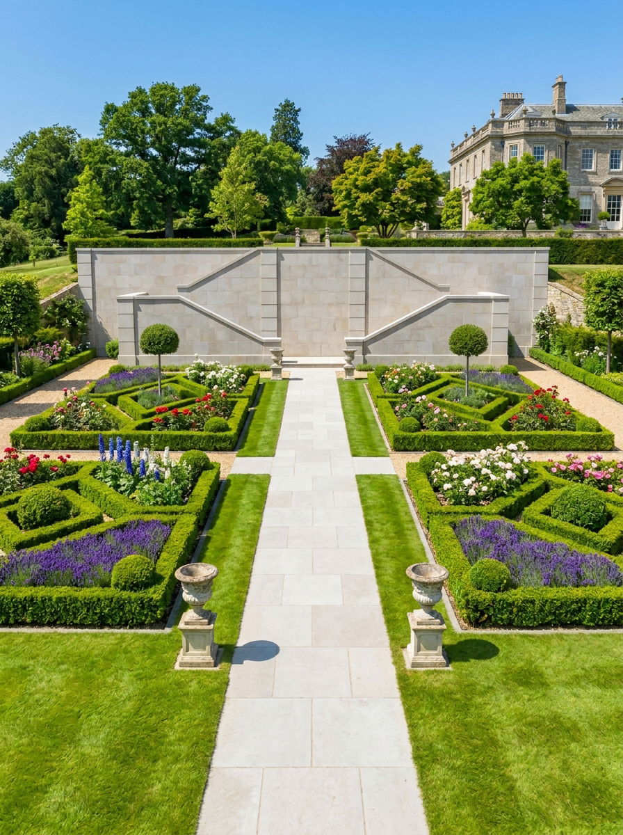 Geometric Cut Stone Retaining Wall - 30 stone retaining wall ideas
