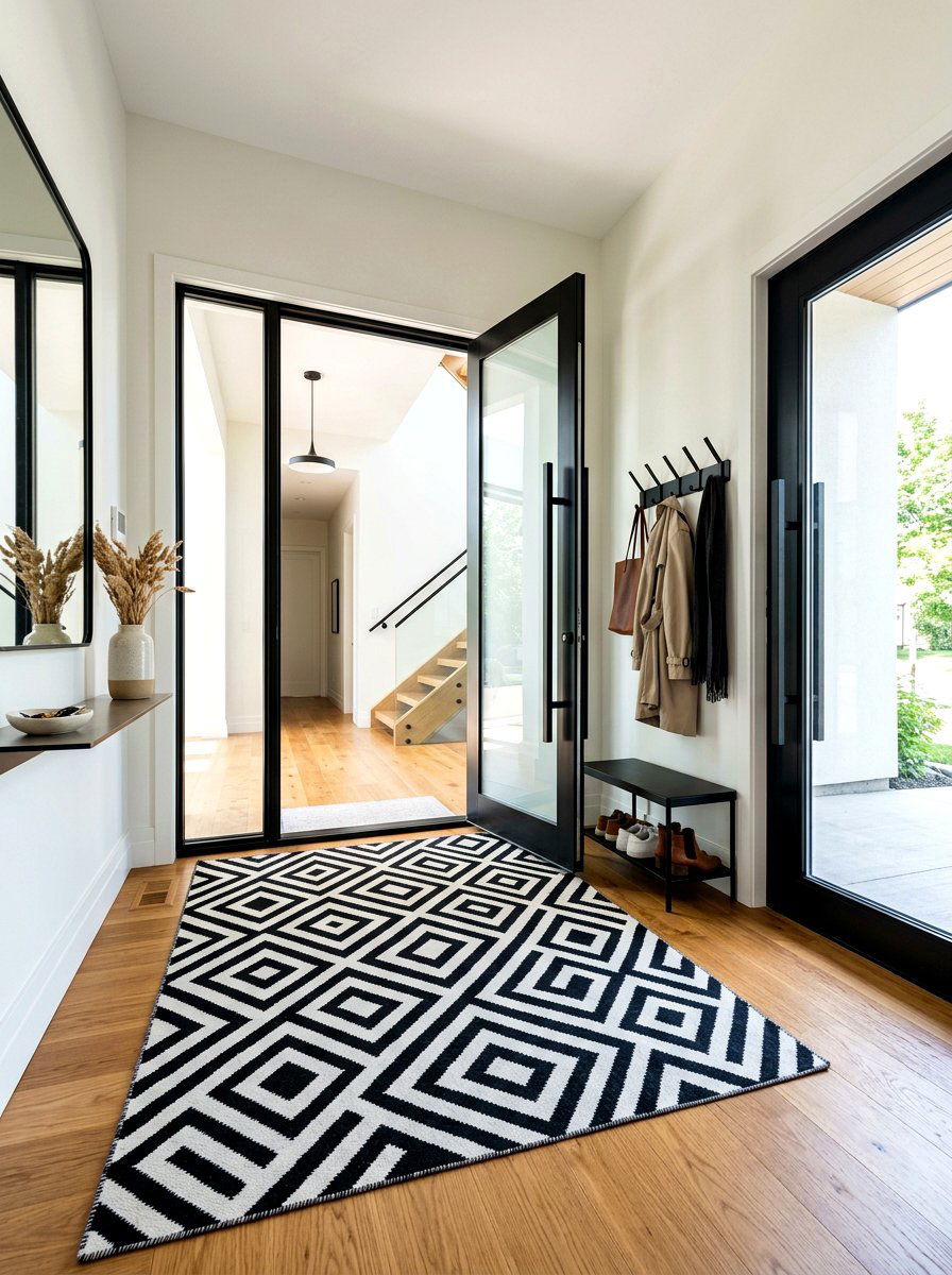 Geometric Entryway Rug - 30 foyer rug ideas