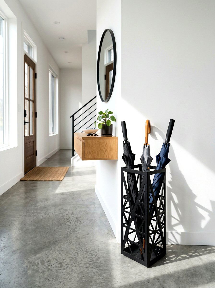 Geometric Metal Umbrella Stand - 30 umbrella stand ideas