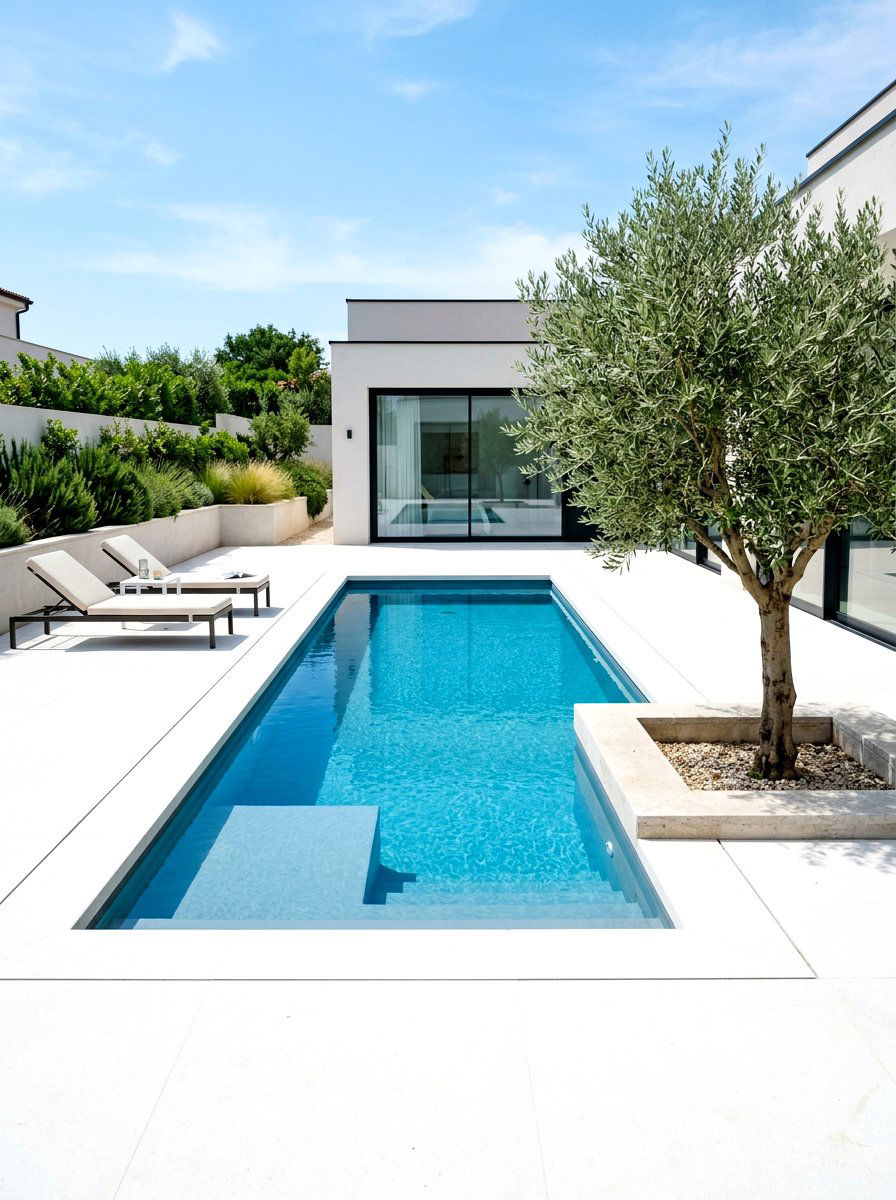 Geometric Minimalist Pool - 30 resort backyard pool ideas