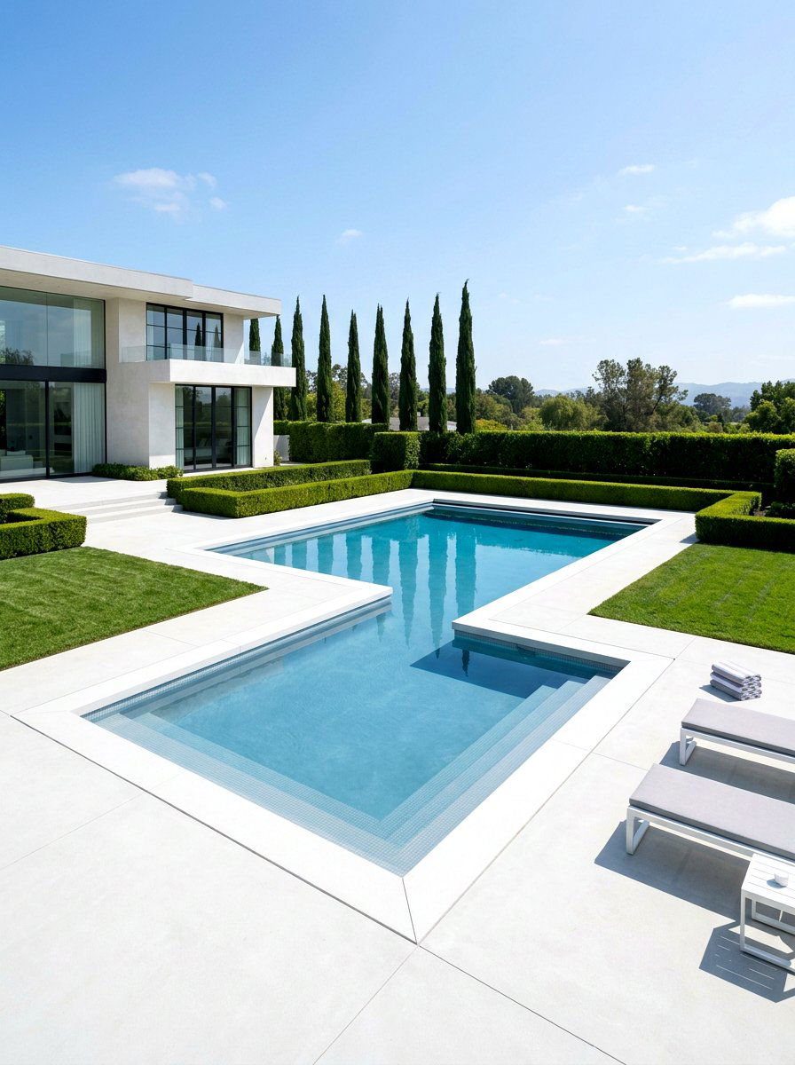 Geometric Minimalist Pool - 30 luxury pool ideas