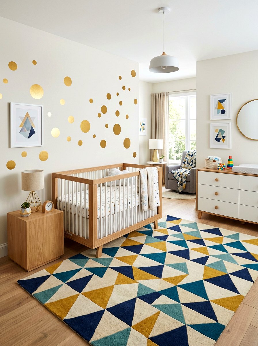 Geometric Nursery Decor - 30 montessori bedroom ideas