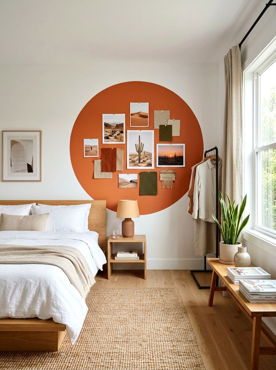 Geometric Painted Section - 30 mood board wall ideas