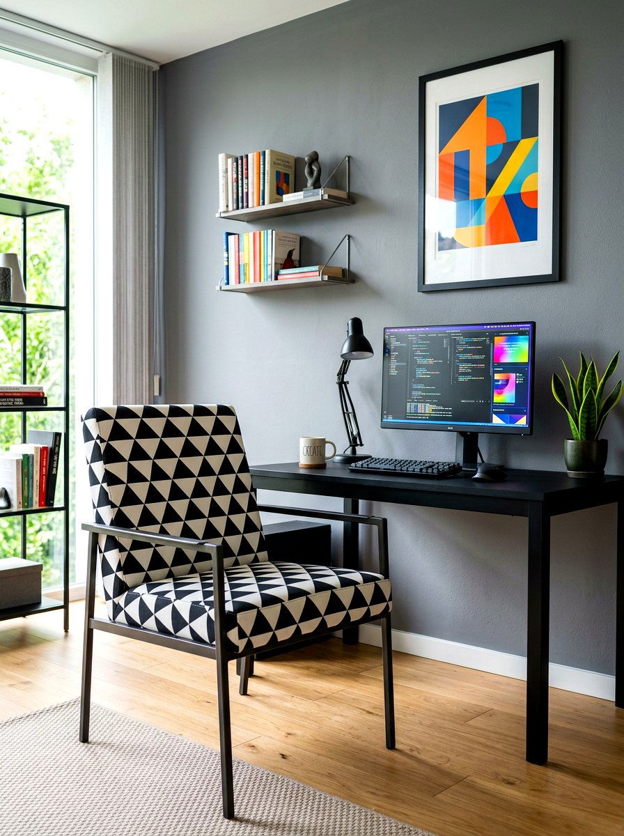 Geometric Pattern Chair - 30 accent chair ideas