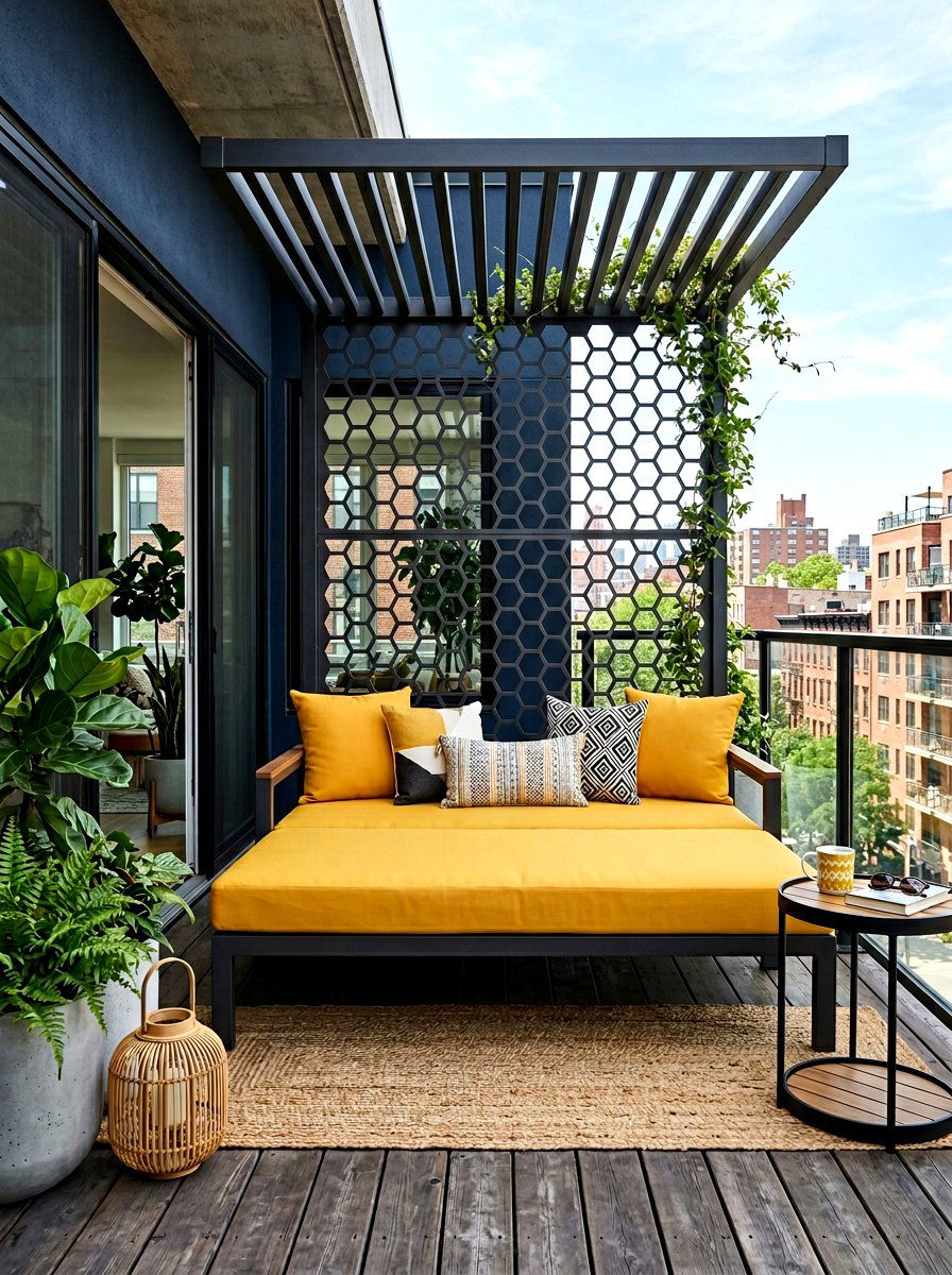 Geometric Pattern Daybed - 30 porch daybed ideas
