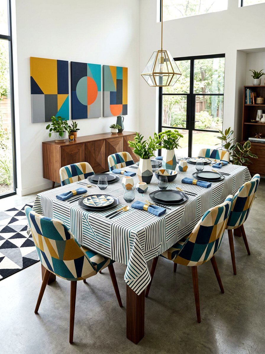 Geometric Pattern - 30 formal table setting ideas