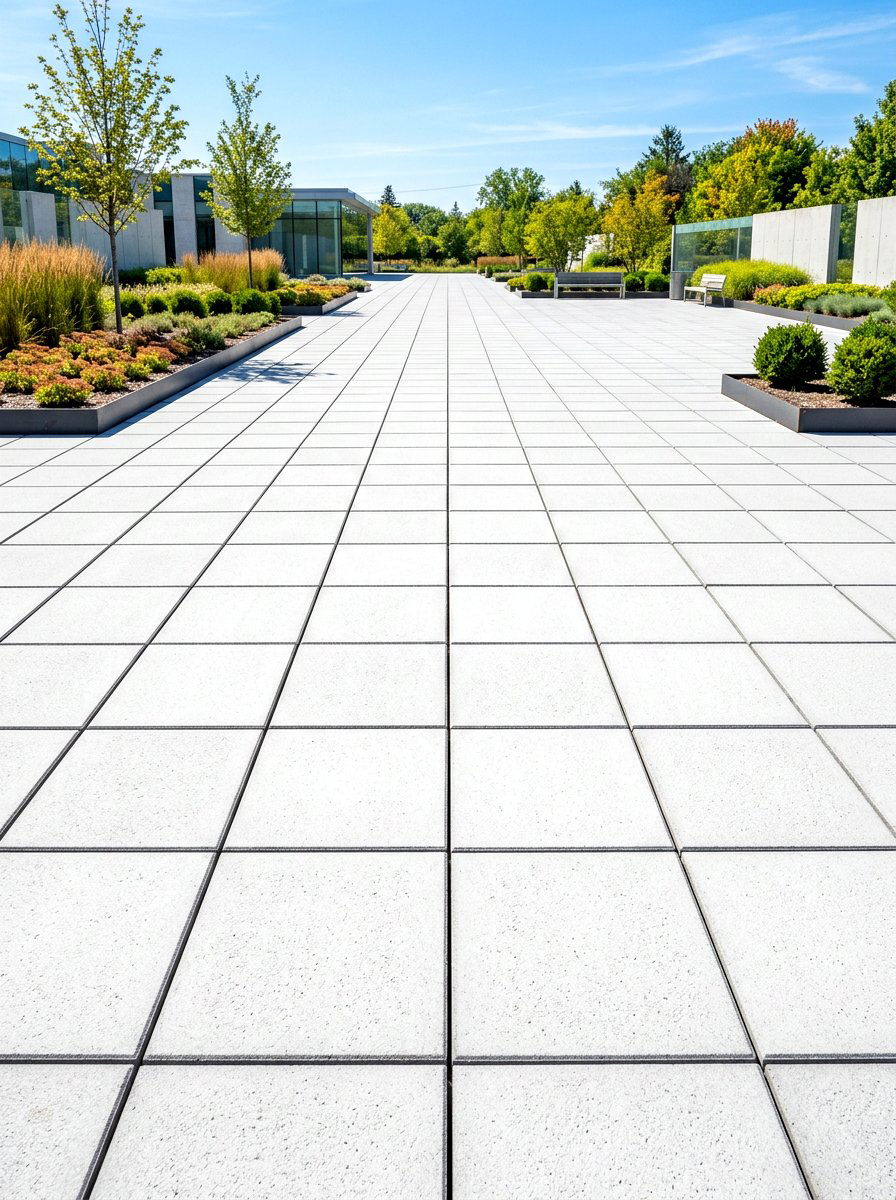 Geometric Paver Layout - 30 stepping path backyard ideas