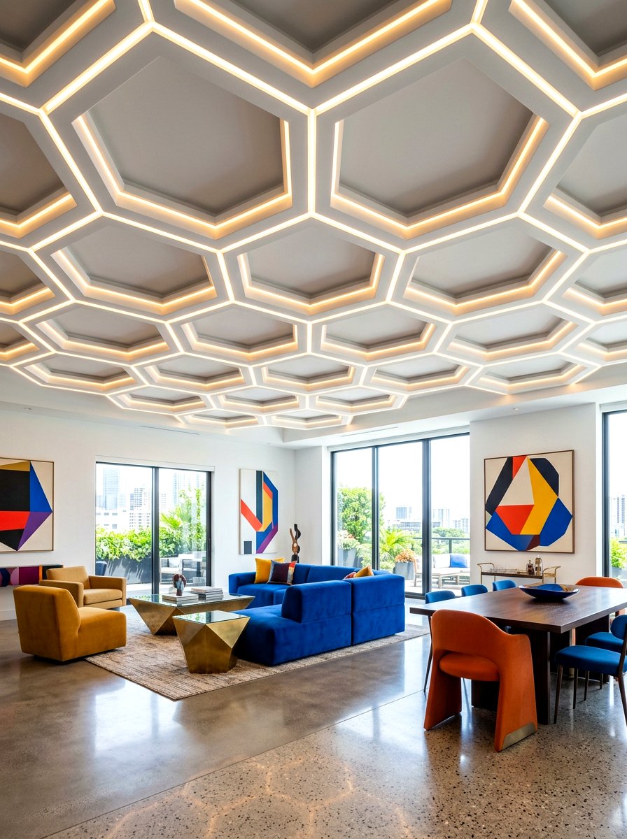 Geometric Tray Ceiling - 30 tray ceiling ideas