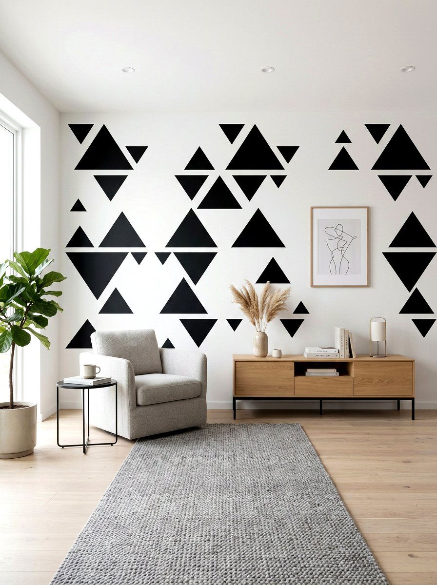 Geometric Wall Decals - 30 entryway wall decor ideas