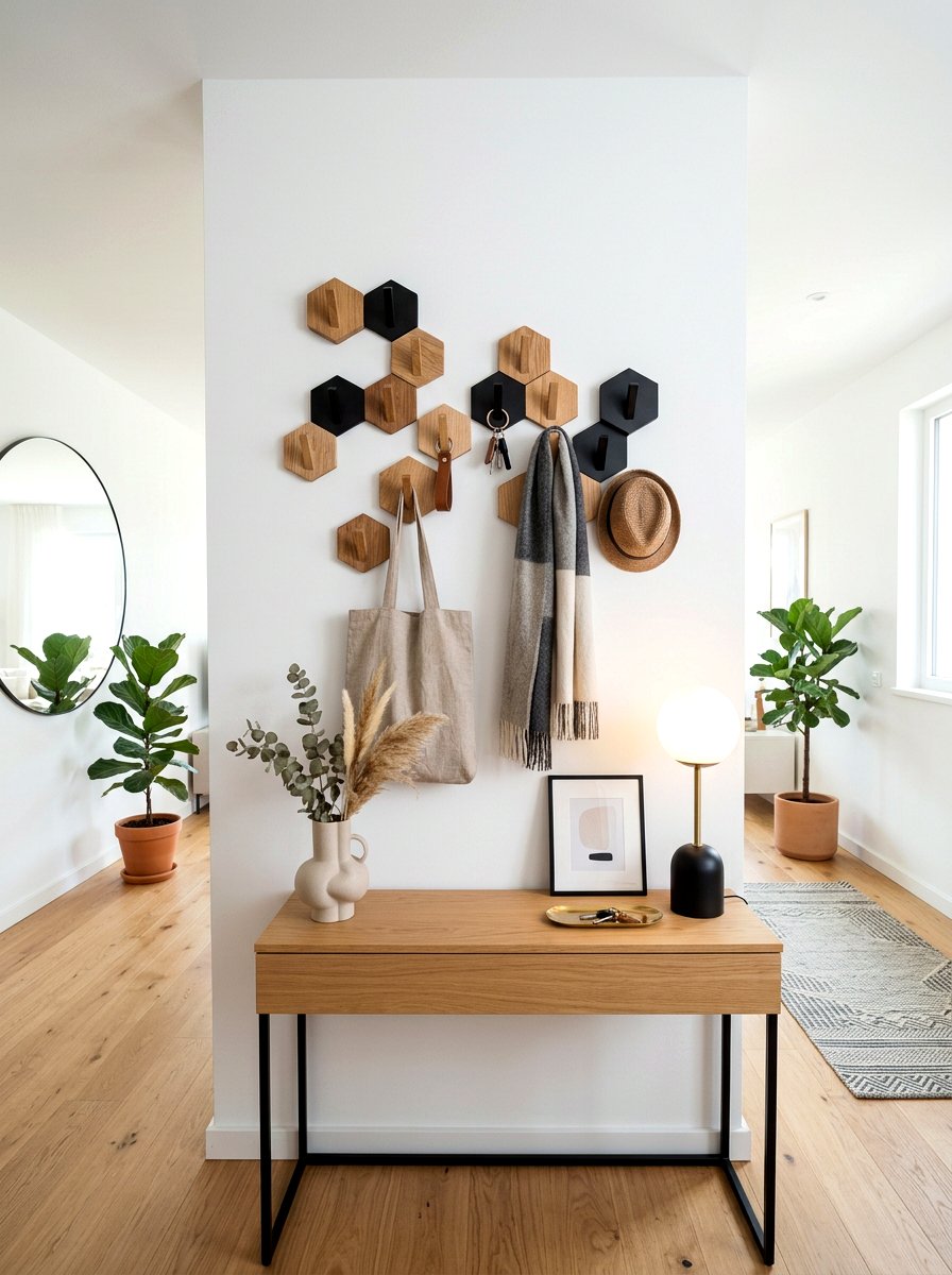 Geometric Wall Mounted Hook - 30 coat rack ideas