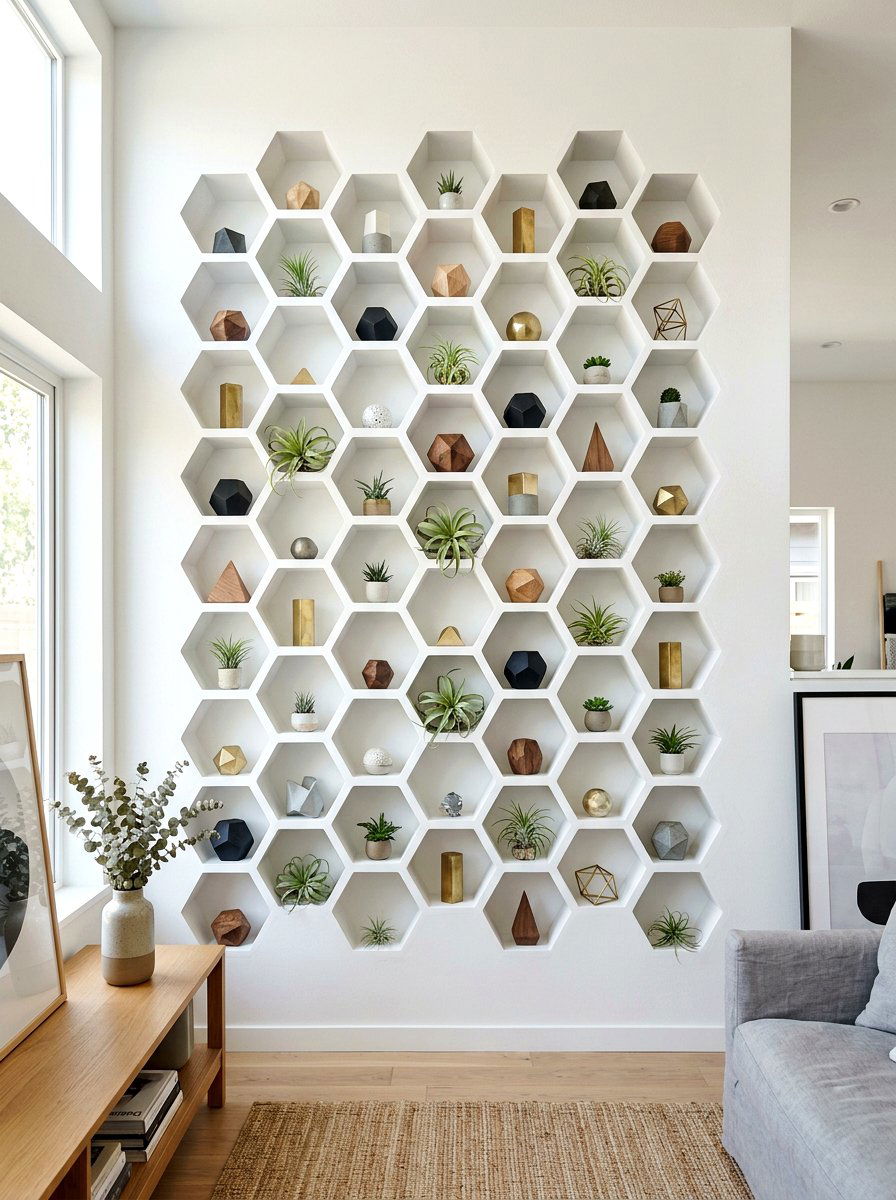 Geometric Wall Niche - 30 recessed shelf ideas