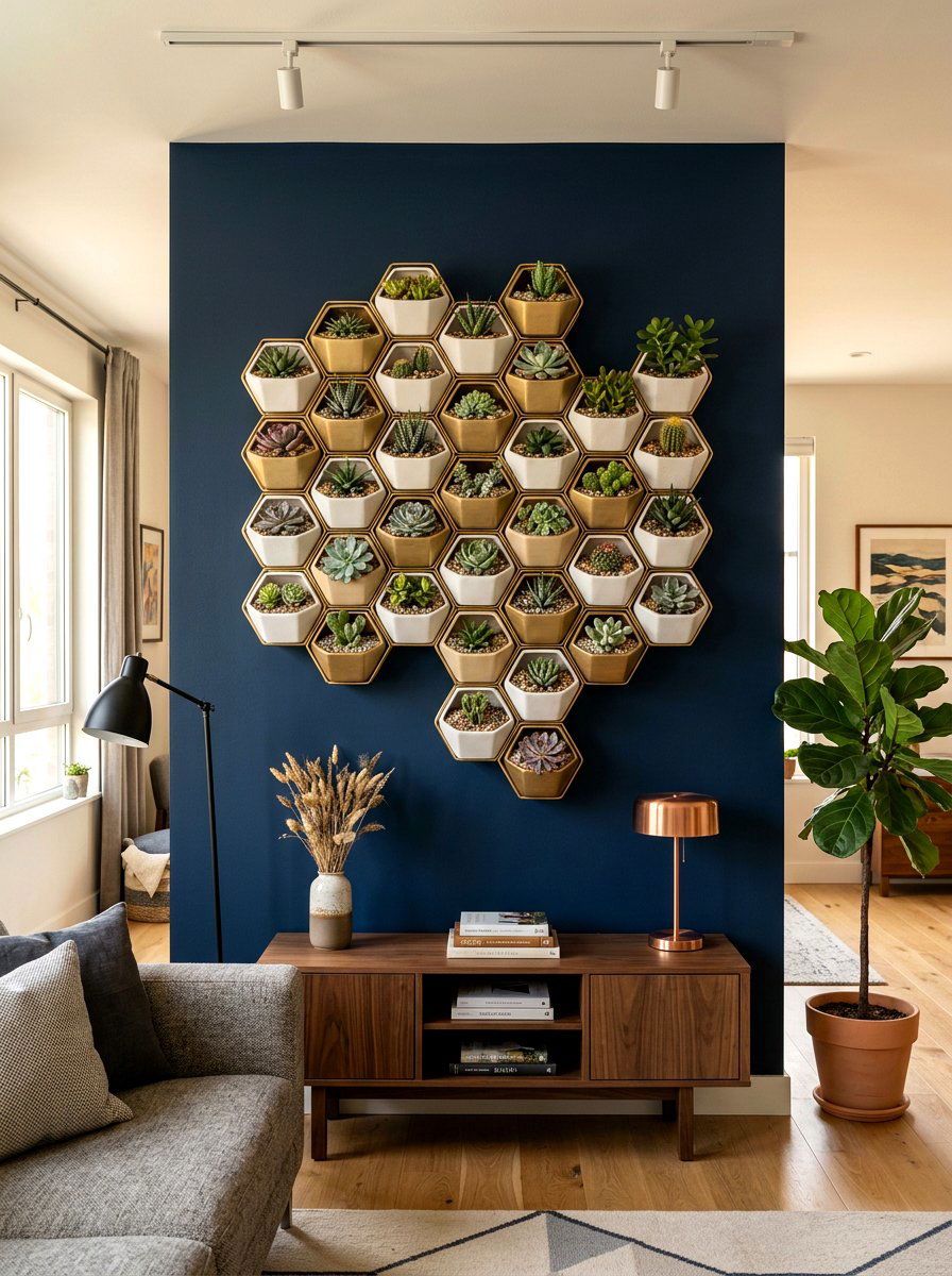 Geometric Wall Planter - 30 wall garden planter ideas