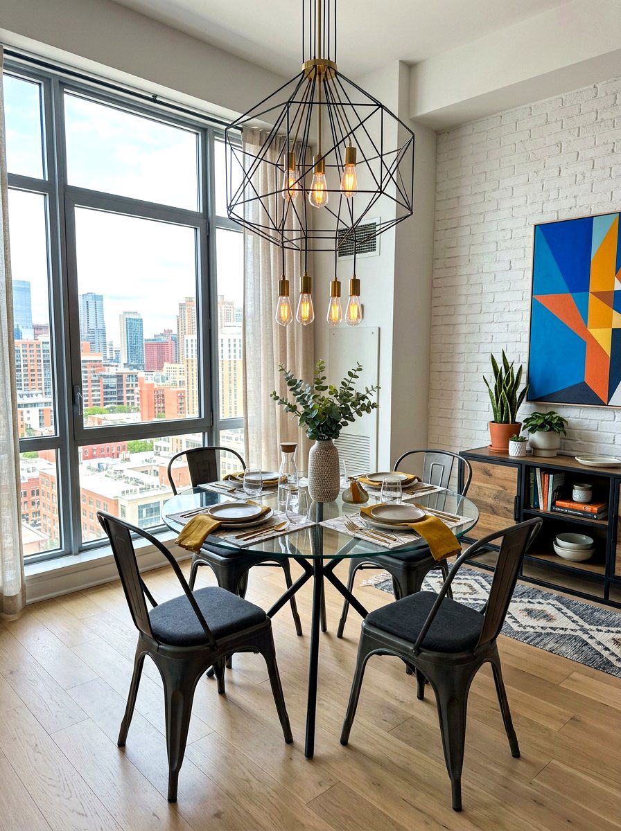 Geometric Wire Cluster - 30 pendant light cluster ideas