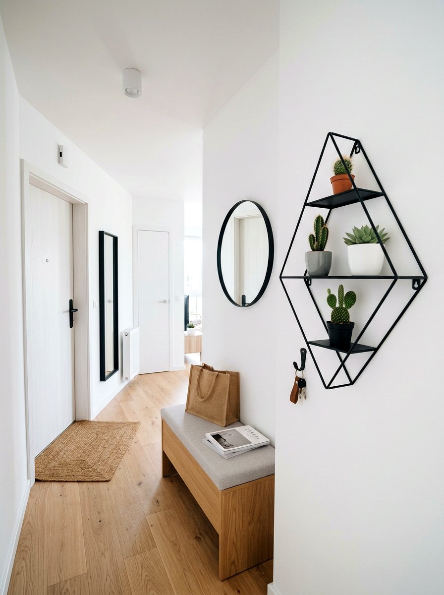 Geometric Wire Shelf - 30 cactus shelf ideas
