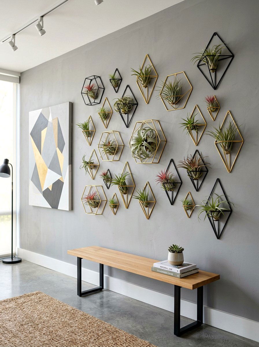 Geometric metal frame - 30 hanging planter ideas