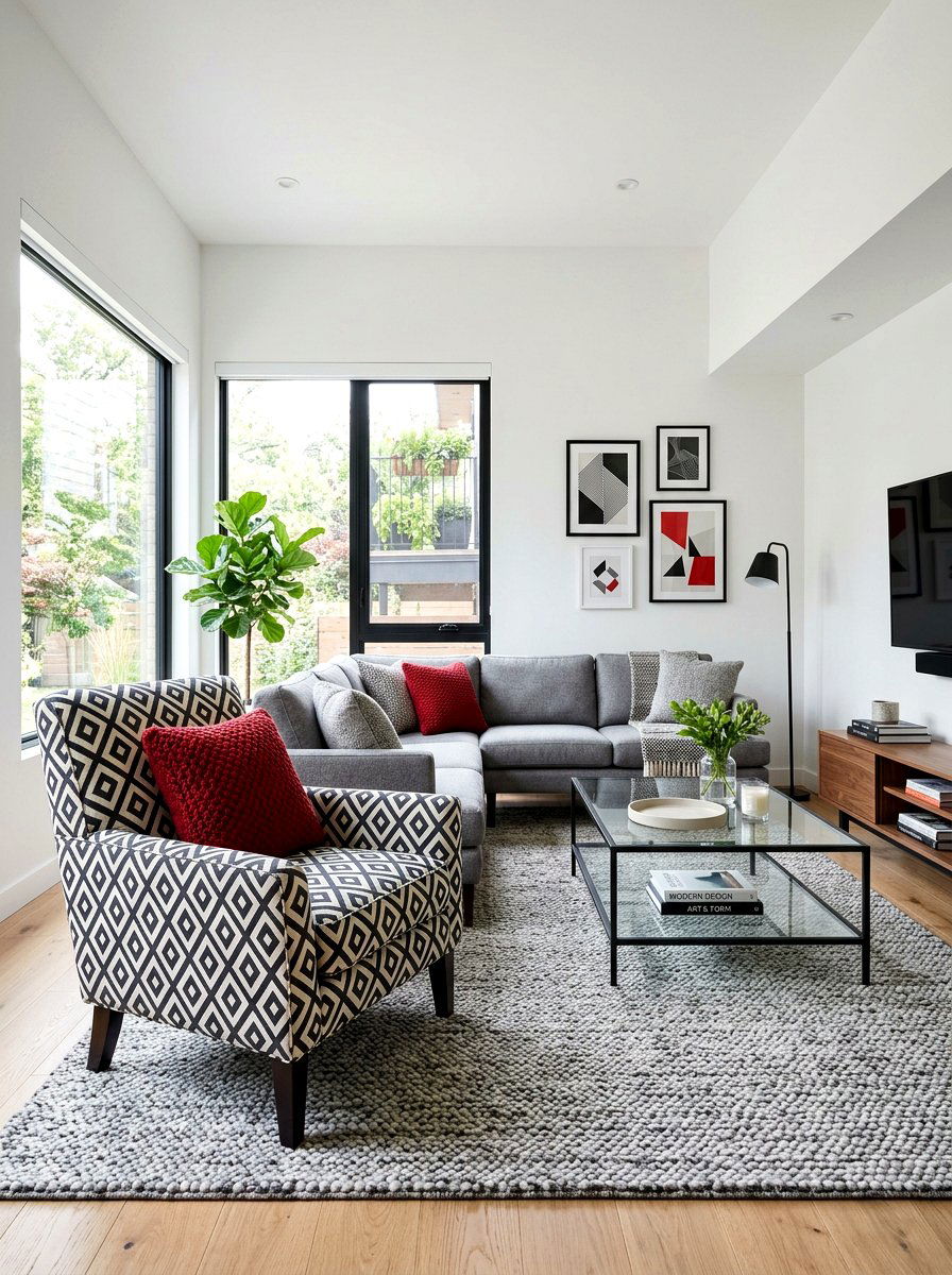 Geometric pattern chair - 30 statement armchair ideas